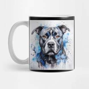 Black Staffy Painting Mug